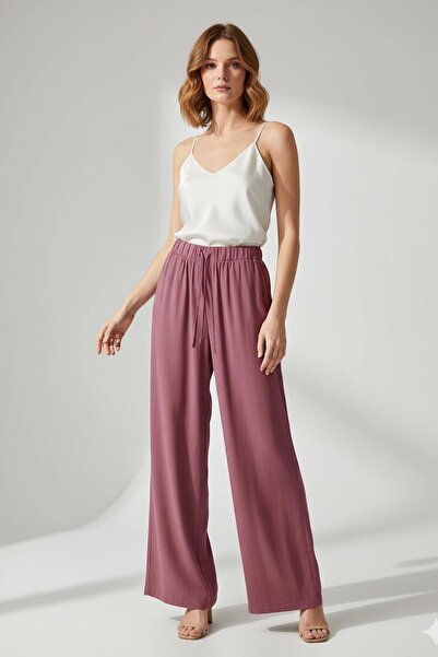 Soul Women's Elastic Waist Pants - 32206Pnt - Rose