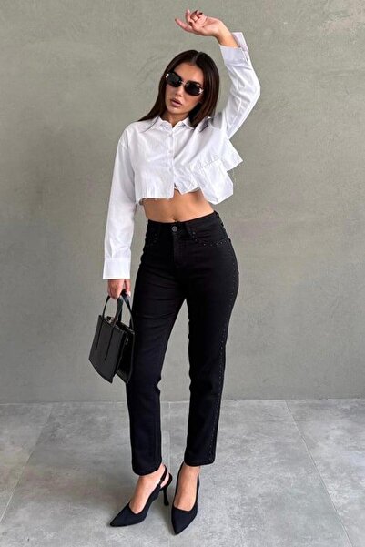 Seeh Blugi de damă negri cu picior conic SH353