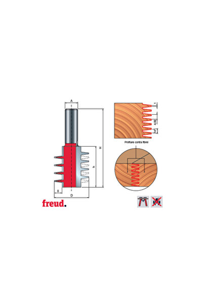 Freud 99- Κόφτης με προφίλ για οδοντωτές αρθρώσεις, επιμεταλλωμένος με CMS, Z...