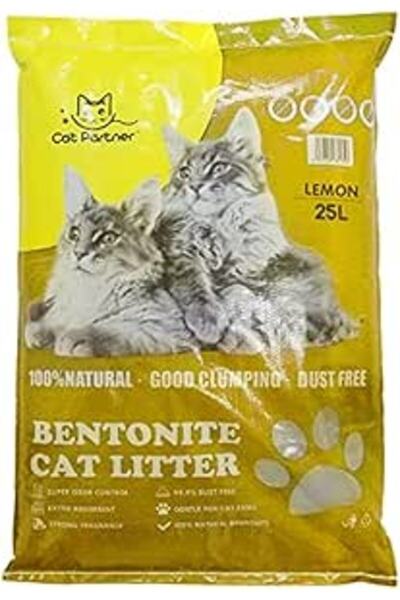 catpathy بنتونيت رمل قطط برائحة الليمون المنعشة، 25 لتر