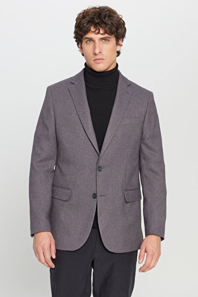 ALTINYILDIZ CLASSICS Чоловічий антрацитовий блейзер Slim Fit з вузьким кроєм,...