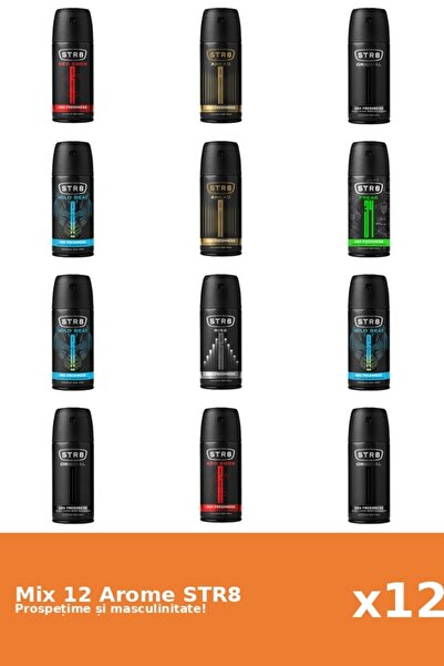 str8 Set 12 Mix STR8: 2x Ahead, 1x FR34K, 3x Original, 2x Red Code, 1x Rise, ...