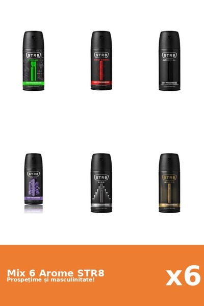 str8 Set 6 Mix STR8: 1x Înainte, 1x FR34K, 1x Joc, 1x Original, 1x Cod Roșu, ...