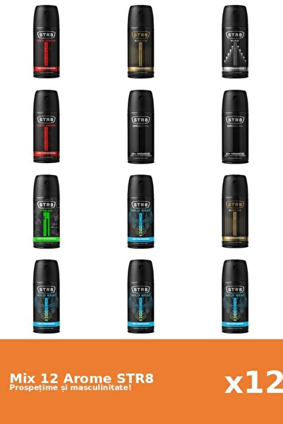 str8 Set 12 Mix STR8: 2x Ahead, 1x FR34K, 2x Original, 2x Red Code, 1x Rise, ...