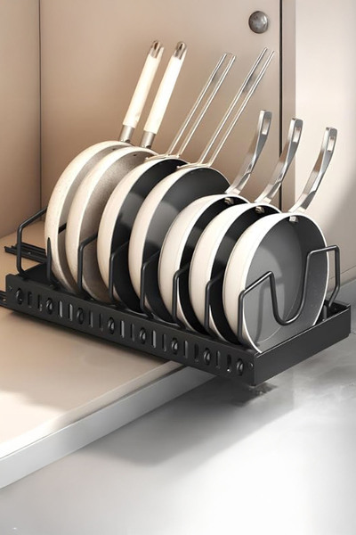 TechnoStation Raylı Sistem Yeni Nesil Tabak Tencere Tava Organizeri Yeni Nesi...