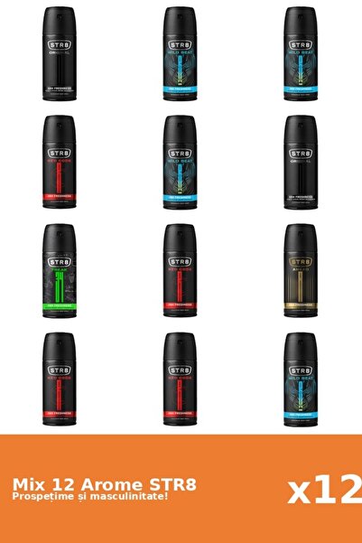 str8 Set 12 Mix STR8: 1x Ahead, 1x FR34K, 2x Original, 4x Red Code, 4x Wild Beat