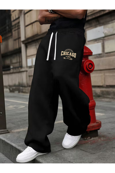 COMANCHERO Unisex Chicago Printed Baggy Cut Wide Leg Tracksuit