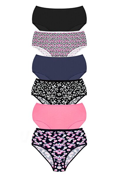 Öts Women's Panties 6 Pack, Bato, High Waist Panties, High Cut (96% Cotton - ...
