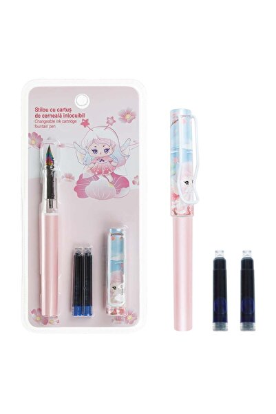 OEM Pink Fairy Print Pen Set & 2 Ink Refills