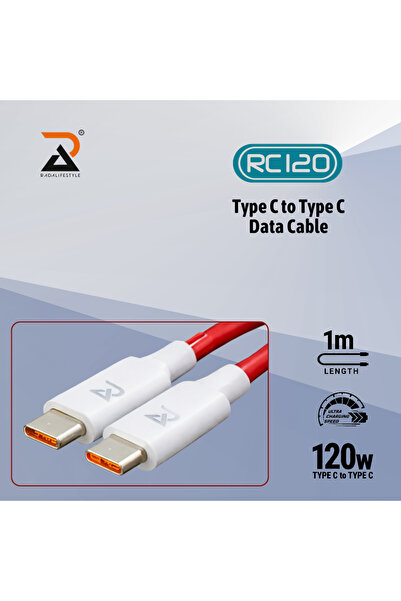 Radalifestyle RC120- من النوع C إلى النوع C، 10 أمبير - 120 واط، 1 متر