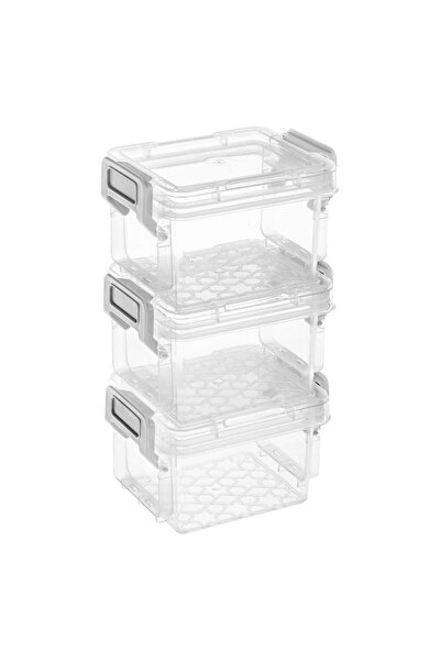 OEM Transparent Storage Box with Lid 8.5x6.5x4.8 - 3pcs