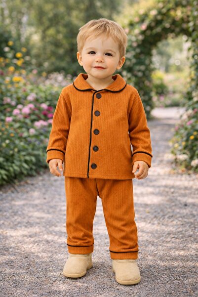 Chicsy Baby Bebek Düğmeli Pijama Takımı Yumuşak Kumaş Uzun Kollu Rahat Kesim ...