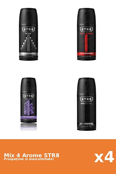 str8 Set 4 Mix STR8: 1x Game, 1x Original, 1x Red Code, 1x Rise