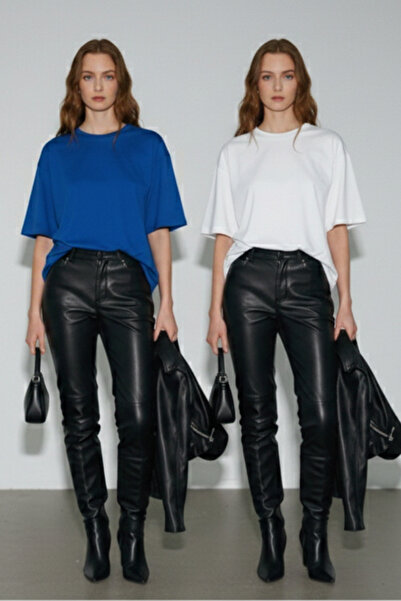 soft&basic Tricou de damă, 2 piese, 100% bumbac organic, croială oversize, cu...