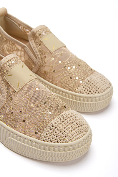 Satenora Anka Thick Sole Lace-Up Mink Sneaker