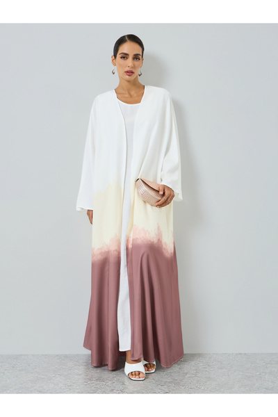 Take Two By Styli Women Amber Print Long Sleeve Abaya