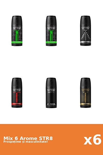 str8 Set 6 Mix STR8: 1x Ahead, 2x FR34K, 1x Original, 1x Red Code, 1x Rise