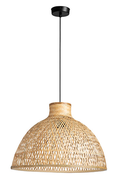 Modelight İbiza Hasır Avize El Yapımı Doğal Bambu Sarkıt – Bohem & Rustik Dekor