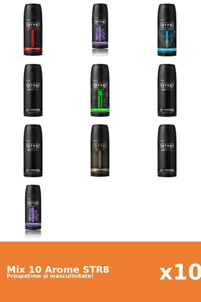str8 Set 10 Mix STR8: 1x Ahead, 1x FR34K, 2x Game, 4x Original, 1x Red Code, ...
