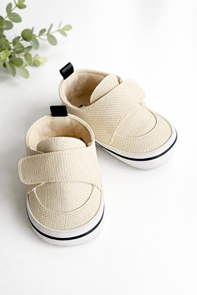 moukou Baby Boy Booties Shoes with Velcro Fasteners, Size 17-18-19