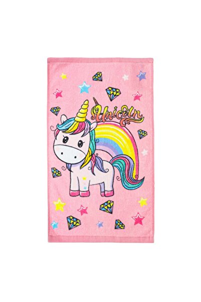 OEM Pink Unicorn Rainbow Diamonds Cotton Towel 30x50cm