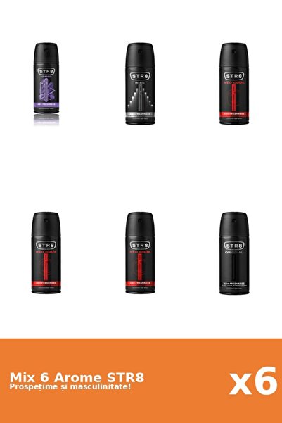 str8 Set 6 Mix STR8: 1x Game, 1x Original, 3x Red Code, 1x Rise