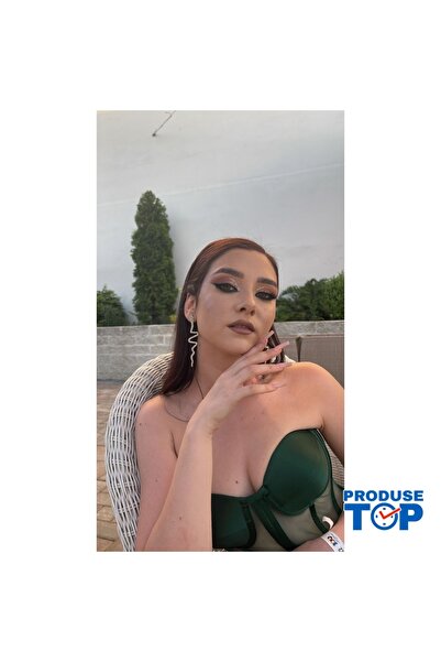 Produse.Top Elegant Long Silver Earrings Snake Shape with Rhinestones CW47