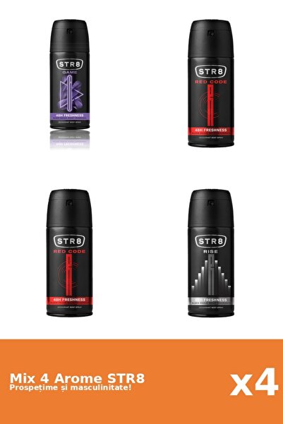 str8 Set 4 Mix STR8: 1x Game, 2x Red Code, 1x Rise