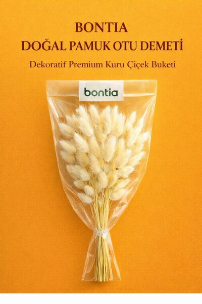 Bontia Prirodna Pamuk hrpa trave – dekorativno sušeno cveće, dugotrajni premi...