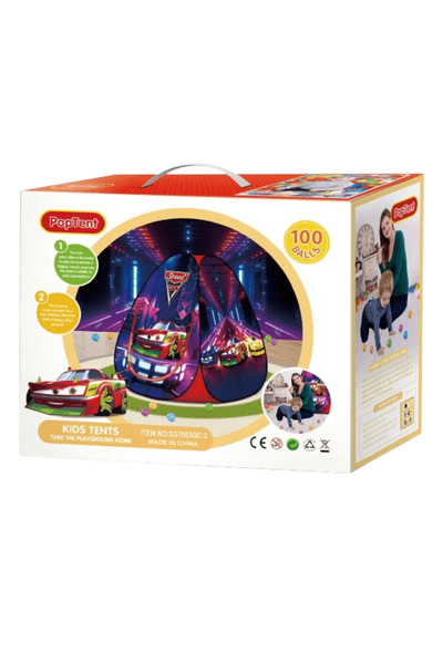 PopTent Speed Car Kids Play Tent With 100 Balls (Ages 3+)