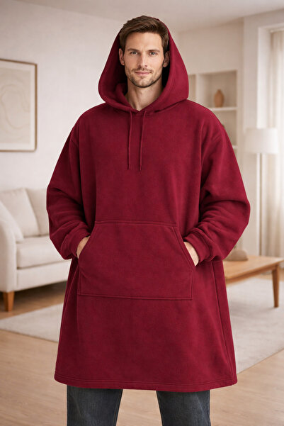 Alpin Unisex Kapüşonlu Oversize Hoodie Battaniye – Kanguru Cepli, Yumuşak Dok...