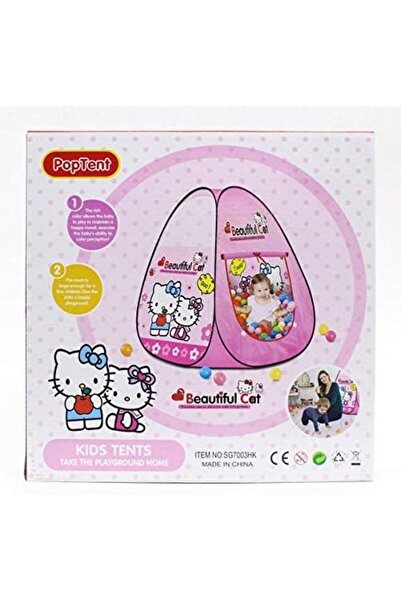 Colorland خيمة لعب للأطفال من بوبتنت بتصميم هيلو كيتي مع 100 كرة (للأعمار من ...