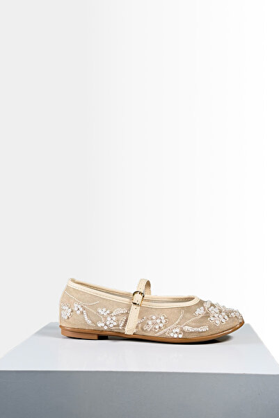 zks grup tekstil Balerini transparenți cu detalii perlate pentru femei, negru...