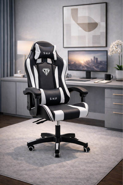 LAMST Gaming Chair in Black and White