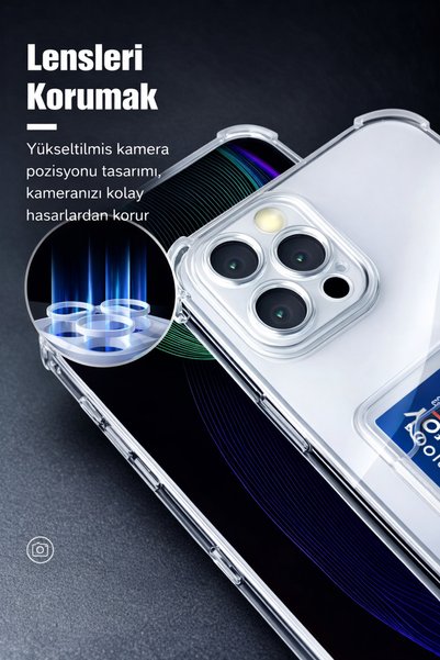 Tech&bello accessories iPhone 11 Compatible Lens Protected Shockproof Colorful Transparent Silicone Case