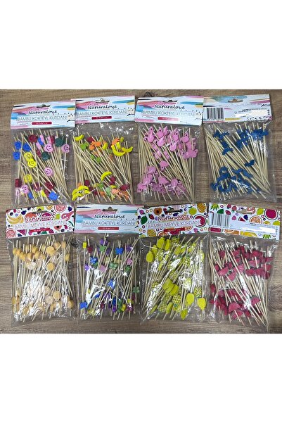 Naturalove Bambu Meyve ve Kokteyl Kürdanı 8 paket X 50 Adet= 400 Adet..