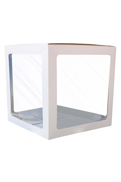 OEM DYI Balloon Box Decoration White Box 30x30cm