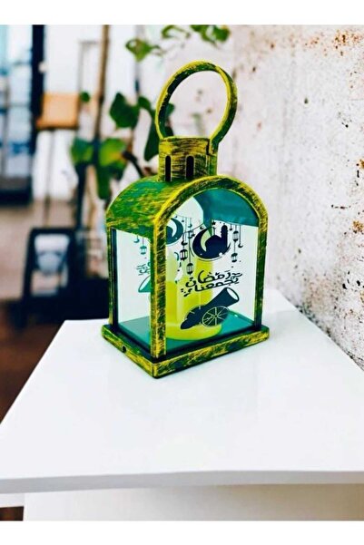 dehkah فانوس رمضان مصباح يجمعنا بثلاث شمعات يعمل بالبطارية AAA الحجم 25*13*10