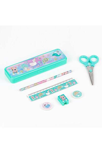 OEM Unicorn Animal Pattern Pencil Case School Set - 7 pieces