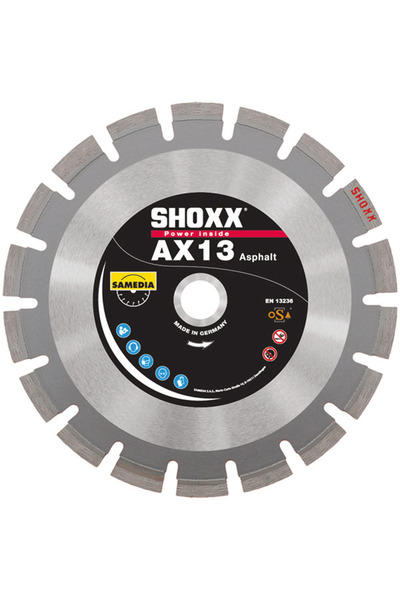 samedia Δίσκοι διαμαντιού υψηλής ποιότητας SHOXX AX13, DIM 350 x 25,4 mm - 31...