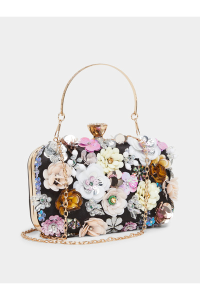 Styli Floral Embellished Clutch