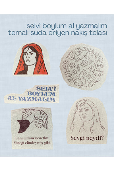 Humulus Lupulus Atelier Selvi Boylum Al Yazmalım Temalı Nakış Telası