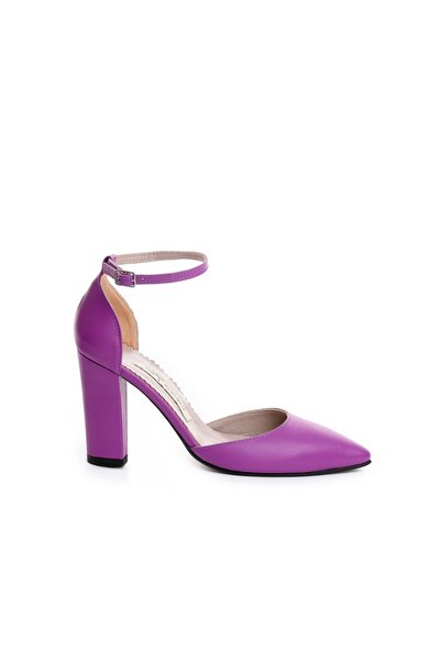 The 5th Element Pantofi Piele Naturala dama Mov Urban Block Pumps