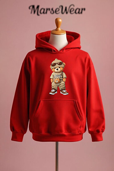 Vordevia مطبوع سترة قطنية مكونة من 3 خيوط O قصة فضفاضة K بغطاء رأس