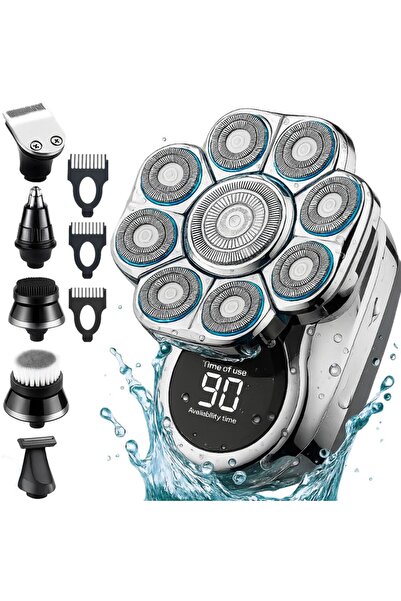 Linomag Electric shaver 9D 6-in-1 Linomag®, waterproof, 90 min battery, USB, ...