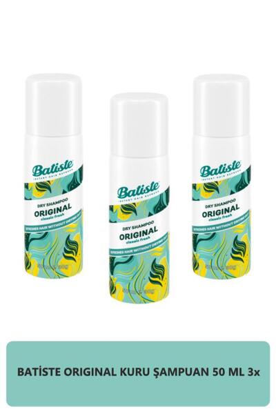 Batiste Orijinal Kuru Şampuan 50 ml x 3 Adet – Seyahat Boy Pratik Saç Tazeleyici