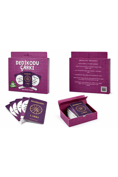 GÜÇLÜ Gossip Wheel Card Game with 56 Cards to Liven up the Atmosphere with Fr...