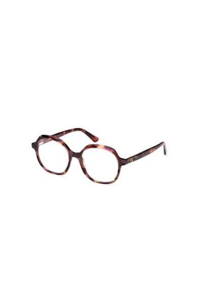 Guess Gu8271 Round Acetate Frames For Unisex Size 50, Bordeaux Avana