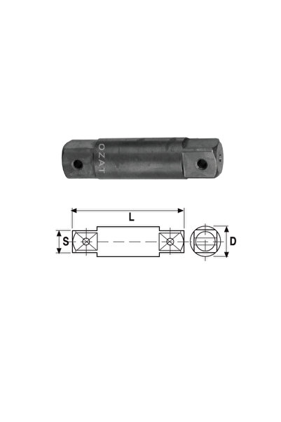 Özat Προσαρμογέας κρούσης αρσενικό-αρσενικό 1'', ΤΕΤΡΑΓΩΝΟ 1''