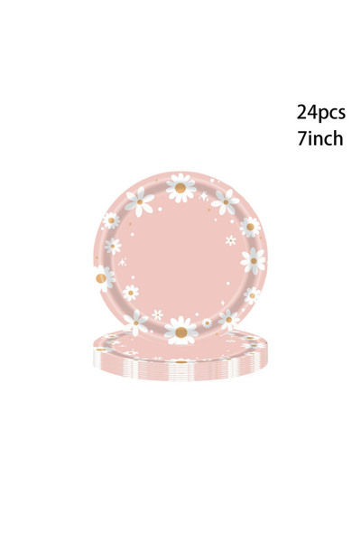 Choice 24 قطعة من أدوات حفلات بوهيمية، 7 بوصات - 24 قطعة، زهور الأقحوان، زينة...